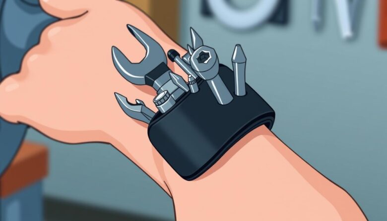 magnetic wristband holding tools
