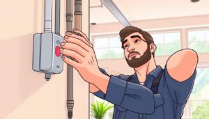 automated water leak detector installation