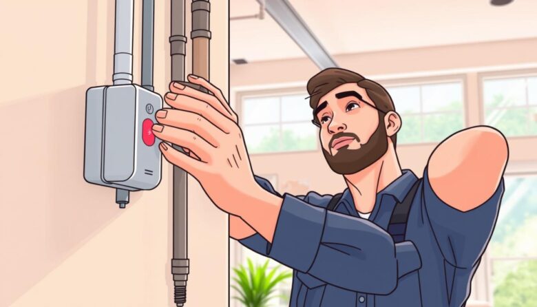 automated water leak detector installation
